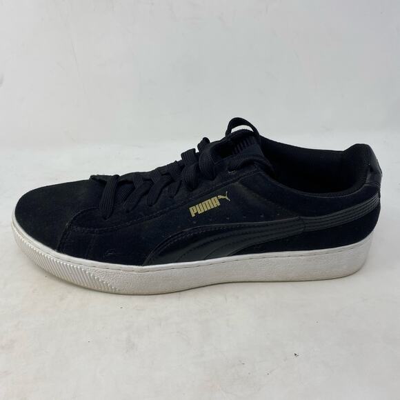 Puma Vikky Platform Sneakers Black Suede Shoes Womens Size 10 - Picture 2 of 8